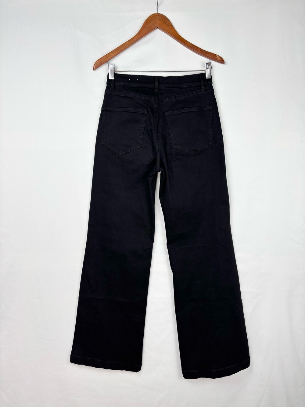J McLaughlin Lenni Pant Black Size 2 Stretchy High Waist Wide Leg Flare - Picture 3 of 7